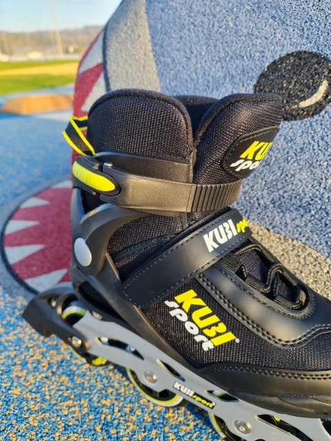 Rolki Damskie Męskie Czarne Kauczukowe Solidne z Hamulcem KUBISPORT roz. 41