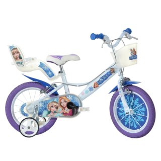 Rowerek Rower Dziecięcy dla Dzieci Dziewczynki z Bocznymi Kółkami DINO 16"