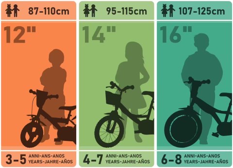 Rowerek Rower Dziecięcy dla Dzieci Dziewczynki z Bocznymi Kółkami DINO 16"