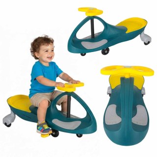 Jeździk grawitacyjny świecące koła LED butelkowy żółty