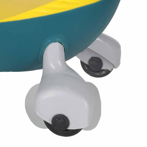 Jeździk grawitacyjny świecące koła LED butelkowy żółty