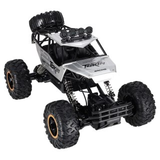 Samochód zdalnie sterowany na pilota RC Rock Crawler 1:12 4WD METAL srebrny