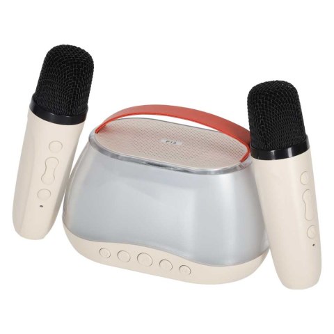 Zestaw do karaoke głośnik Bluetooth LED RGB 2 mikrofony USB