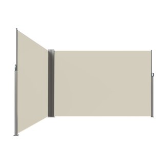 Markiza narożna boczna tarasowa LUARO parawan zwijany 181 x 620 cm beżowy