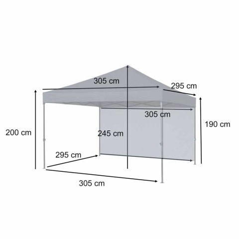Pawilon ogrodowy LUARO namiot imprezowy handlowy altana 3x3m czarny