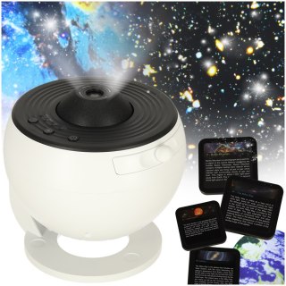 Projektor gwiazd nieba lampka nocna LED USB planetarium planety 12 dysków 360° timer