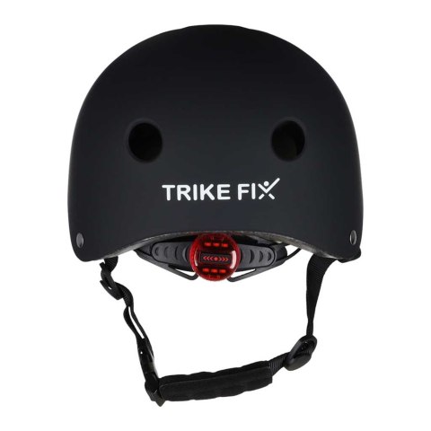 Kask rowerowy dla dziecka Trike Fix dziecięcy regulowany LED M 55-58cm czarny