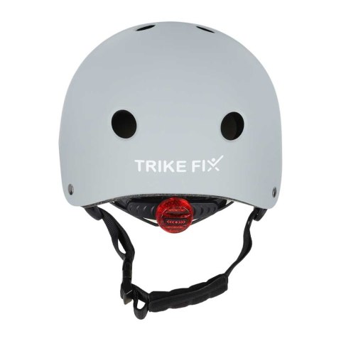 Kask rowerowy dla dziecka Trike Fix dziecięcy regulowany LED M 55-58cm szary ciemny