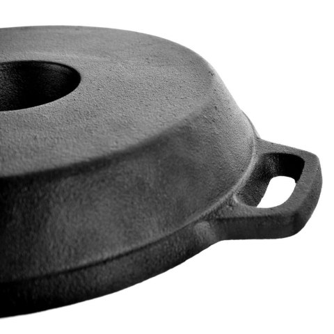 Patelnia Żeliwna 28 cm ORION Litina ze Stojakiem na Kurczaka Grill