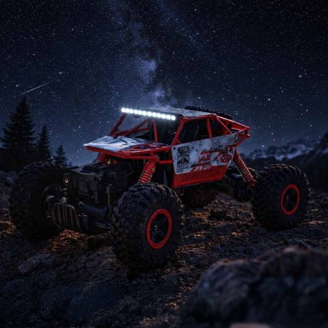Samochód zdalnie sterowany na pilota RC Rock Crawler HB 2,4GHz 1:18 czerwony
