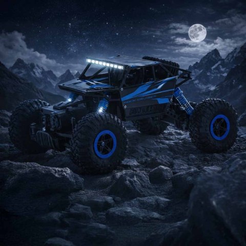 Samochód zdalnie sterowany na pilota RC Rock Crawler HB 2,4GHz 1:18 niebieski