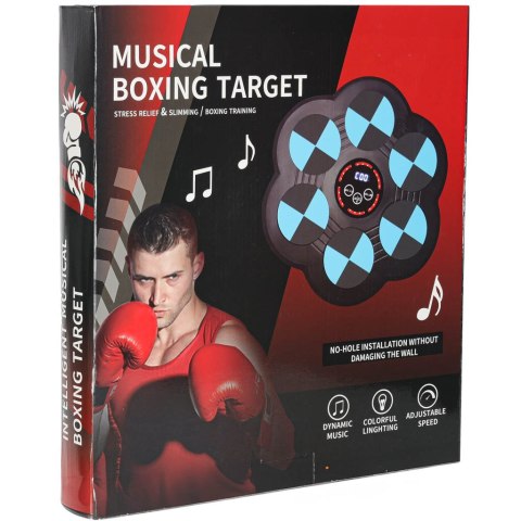 Tarcza bokserska treningowa na ścianę trenażer muzyka LED USB rękawice