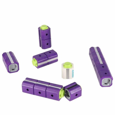 Klocki magnetyczne konstrukcyjne tor wyścigowy auta 54 elementy