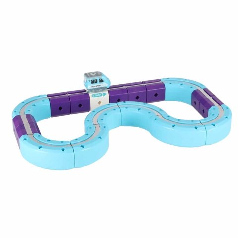 Klocki magnetyczne konstrukcyjne tor wyścigowy auto 87 elementów