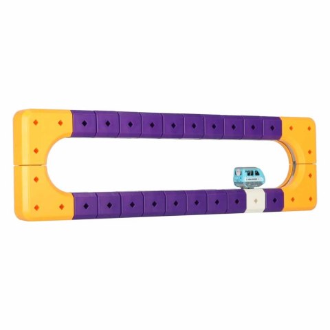 Klocki magnetyczne konstrukcyjne tor wyścigowy auto 87 elementów