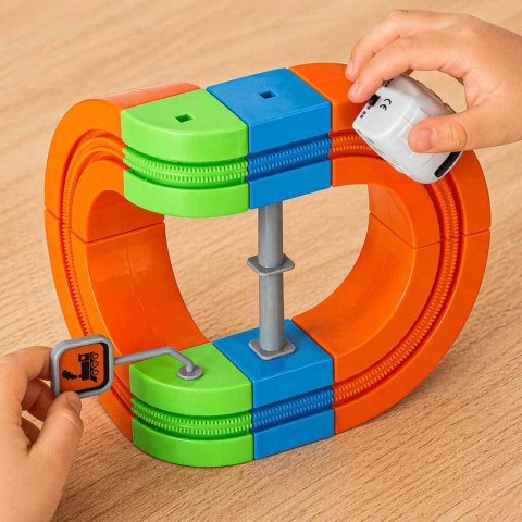 Klocki magnetyczne konstrukcyjne tor wyścigowy pociągi 101 elementów