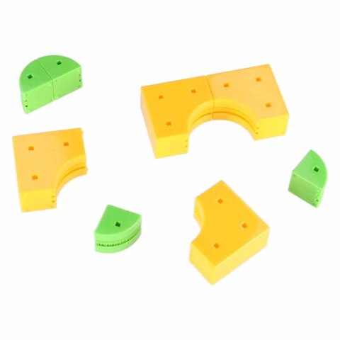 Klocki magnetyczne konstrukcyjne tor wyścigowy pociągi 101 elementów