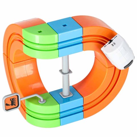 Klocki magnetyczne konstrukcyjne tor wyścigowy pociągi 101 elementów