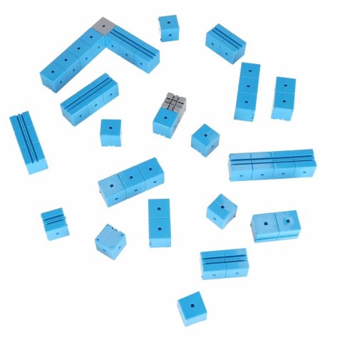 Klocki magnetyczne konstrukcyjne tor wyścigowy pociągi 140 elementów