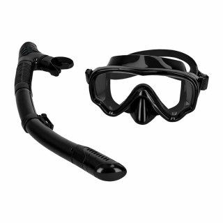 Maska do snurkowania okulary rurka fajka zestaw czarny