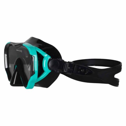 Maska do snurkowania okulary rurka fajka zestaw niebiesko-czarny