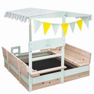 Piaskownica drewniana LULILO Vendo obracany daszek 360° zamykana ławki 120cm