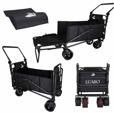 Wózek transportowy LUARO składany łóżko polowe 2w1