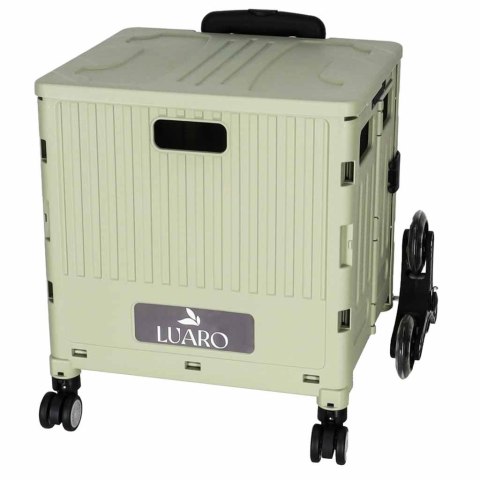 Wózek transportowy na zakupy LUARO składany 8 kółek pokrywka