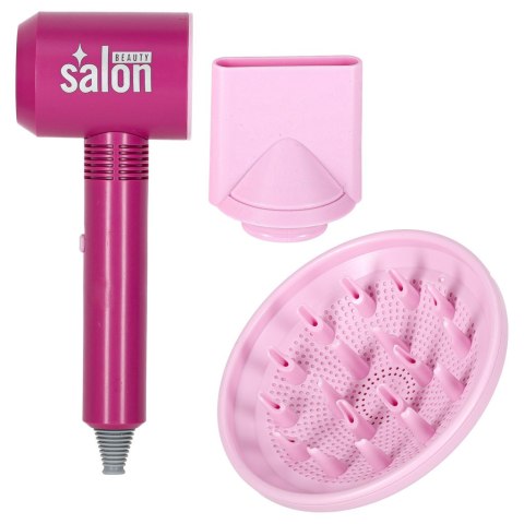 Zestaw fryzjerski dla dzieci suszarka prostownica światło dźwięk 15 elementów