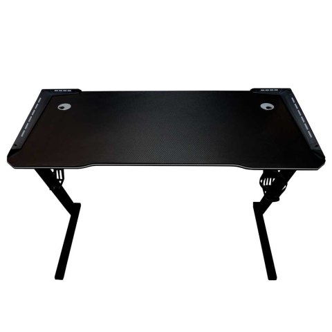 Biurko gamingowe LED podświetlenie RGB uchwyty komputerowe dla gracza 120x60cm