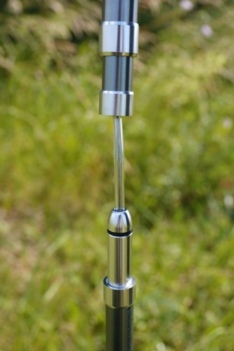 Kije Kijki Trekkingowe Składane 5-częściowe Regulowane KUBISPORT 115-135 cm
