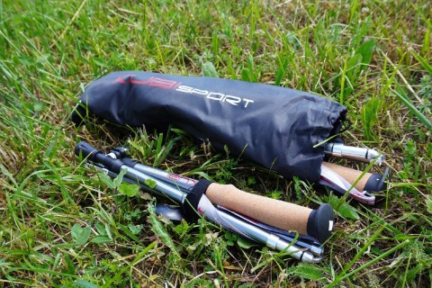 Kije Kijki Trekkingowe Składane 5-częściowe Regulowane KUBISPORT 115-135 cm