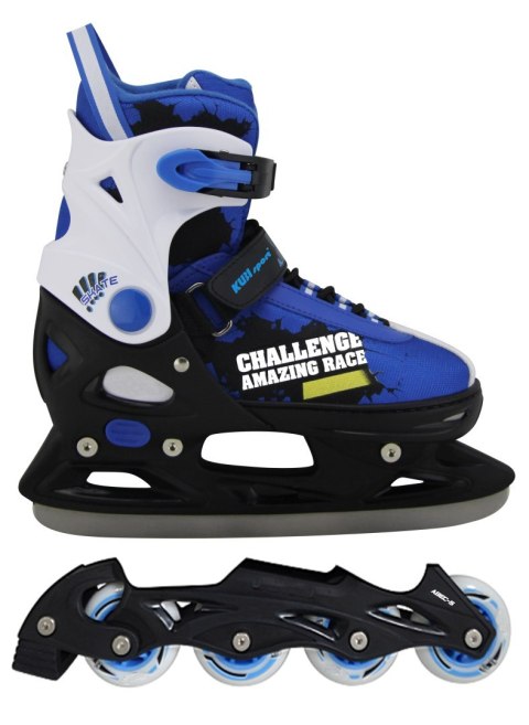 Łyżworolki 2w1 Rolki Łyżwy Regulowane Chłopięce ABEC-5 KUBISPORT 29-32
