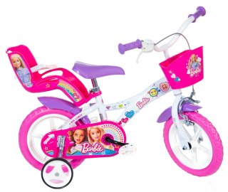 Rowerek Dziecięcy 12 Cali Barbie Dla Dziewczynki Koszyk Dino Bikes