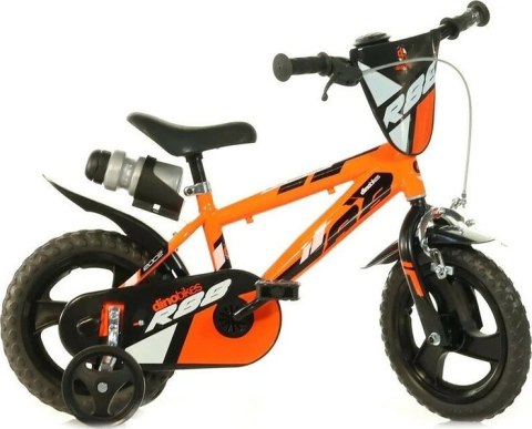 Rowerek Dziecięcy 12 Cali Kółka Boczne Pomarańczowy Dino Bikes