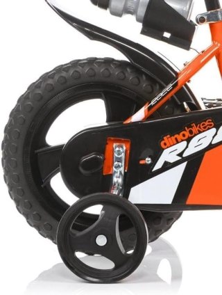 Rowerek Dziecięcy 12 Cali Kółka Boczne Pomarańczowy Dino Bikes