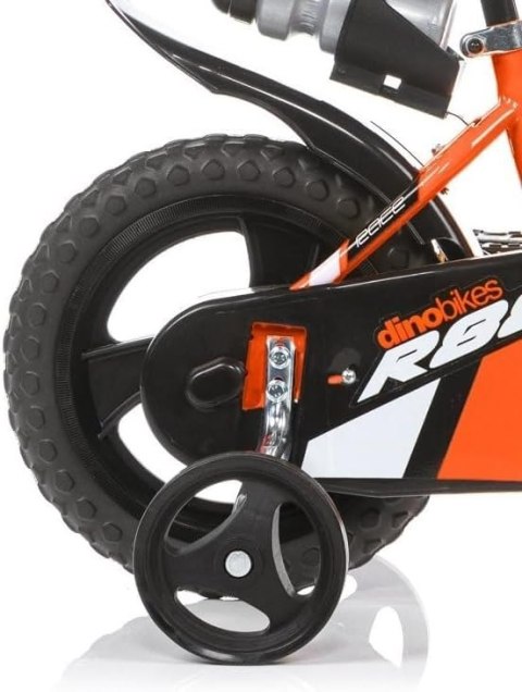 Rowerek Dziecięcy 12 Cali Kółka Boczne Pomarańczowy Dino Bikes