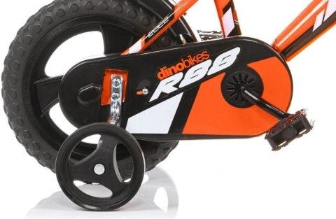 Rowerek Dziecięcy 12 Cali Kółka Boczne Pomarańczowy Dino Bikes