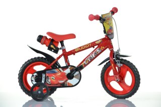Rowerek Dziecięcy 12 Cali Zygzak McQueen Cars Auta Kółka Boczne Dino Bikes