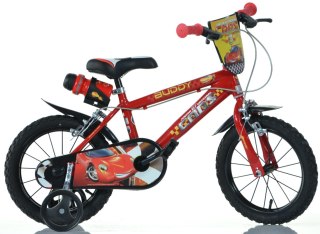 Rowerek Dziecięcy 14 Cali Zygzak McQueen Cars Auta Hamulec Dino Bikes