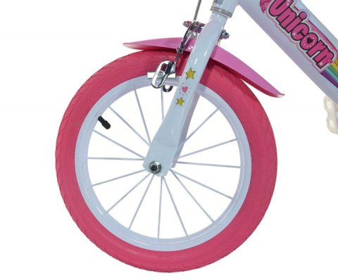 Rowerek Dziecięcy 16 Cali Jednorożec Unicorn Koszyk Fotelik Dino Bikes