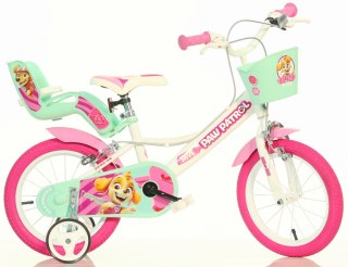 Rowerek Dziecięcy 14 Cali Psi Patrol dla Dziewczynki Hamulec Dino Bikes