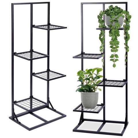 Kwietnik Stojak na Kwiaty 4-Poziomowy Kaskada Metalowy Loft VILDE 102 cm