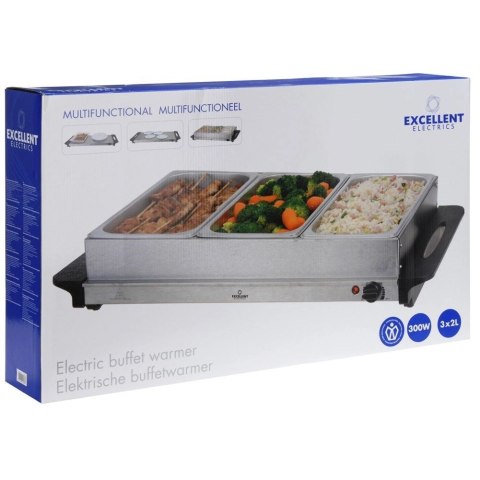 Podgrzewacz elektryczny do potraw stalowy 65x27x17 cm