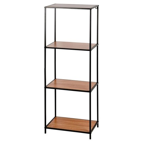 Regał Metalowy Wolnostojący Dekoracyjny Czarny ORION 46x30x130 cm