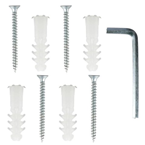 Wieszak Ścienny z Półką Dekoracyjny Czarny z Haczykami Solidny VILDE