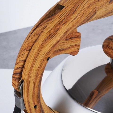 Czajnik z Gwizdkiem Nierdzewny Dekoracyjny Stalowy Biały ORION 3 L