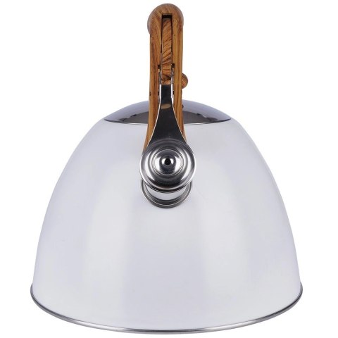 Czajnik z Gwizdkiem Nierdzewny Dekoracyjny Stalowy Biały ORION 3 L