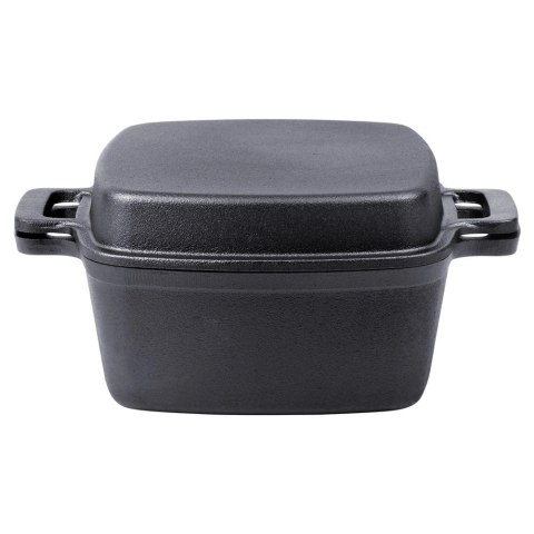 Garnek z pokrywką żeliwny 2w1 CAST LINE 25 cm 4,5 l / 1,8 l