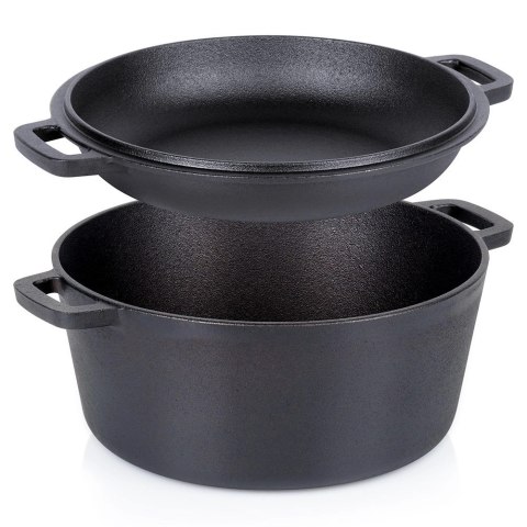 Garnek z pokrywką żeliwny 2w1 CAST LINE 26 cm 4,5 l / 1,6 l